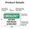 Signmission Key Box For Police And EMS Only!, 10 in W x Rectangle, Plastic OS-2PACK-EM-P-710-L-10341 - alternate 7